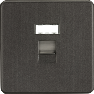 KNIGHTSBRIDGE SFRJ45SB SCREWLESS FLATPLATE RJ45 NETWORK OUTLET
