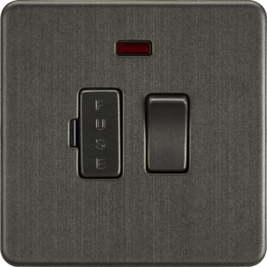 KNIGHTSBRIDGE SF6300NSB SCREWLESS FLATPLATE SWITCHED FUSED SPUR UNIT WITH NEON