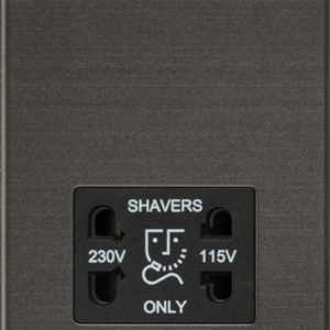 KNIGHTSBRIDGE SF8900SB SCREWLESS FLATPLATE 115V/230V DUAL VOLTAGE SHAVER SOCKET