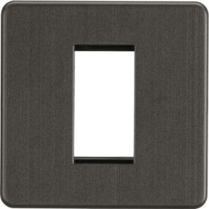 KNIGHTSBRIDGE SF1GSB SCREWLESS FLATPLATE 1 GANG MODULAR FACEPLATE