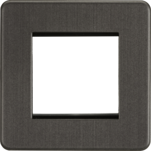 KNIGHTSBRIDGE SF2GSB SCREWLESS FLATPLATE 2 GANG MODULAR FACEPLATE