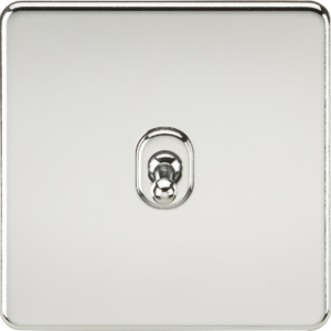 KNIGHTSBRIDGE SF12TOGPBC SCREWLESS FLATPLATE 1 GANG INTERMEDIATE TOGGLE SWITCH