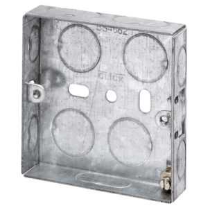 1 GANG 16MM K/O FLUSH STEEL BOX