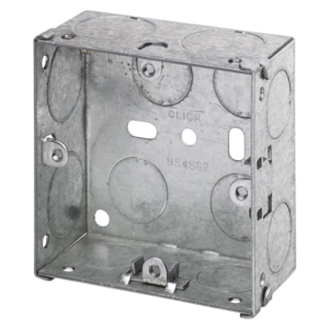 1 GANG 35MM K/O FLUSH STEEL BOX