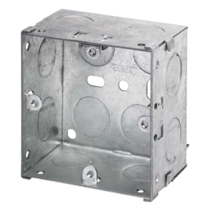 1 GANG 47MM K/O FLUSH STEEL BOX