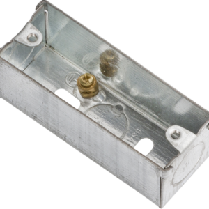 1 GANG 27MM ARCHITRAVE GALVANISED STEEL FLUSH BOX