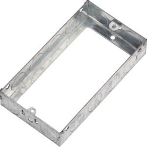 2 GANG 25MM GALVANISED STEEL EXTENSION BOX