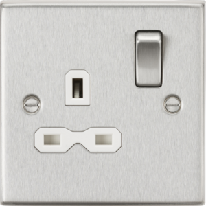 KNIGHTSBRIDGE CS7BCW 13A 1 GANG DP SWITCHED SOCKET (WHITE INSERT)