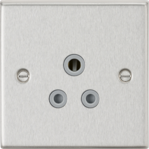 KNIGHTSBRIDGE CS5ABCG 5A ROUND PIN UNSWITCHED SOCKET (GREY INSERT)