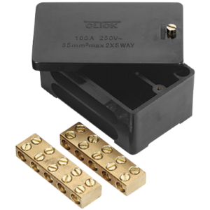 CLICK WA228 BLACK 100 AMP DOUBLE POLE LINK/TAIL BLOCK