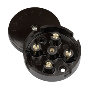 CLICK SCOLMORE WA075 BROWN 5AMP JUNCTION BOX SELECTIVE ENTRY 4 TERMINAL (SMALL)