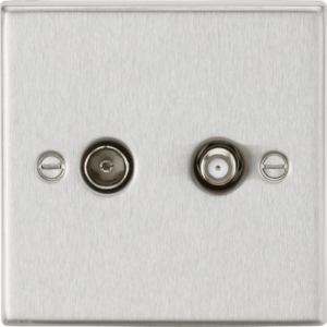 KNIGHTSBRIDGE CS014BC ISOLATED CO-AXIAL AND F-TYPE SAT TV OUTLET