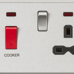 KNIGHTSBRIDGE CS83BC 45A DP COOKER SWITCH & 13A SWITCHED SOCKET WITH NEON