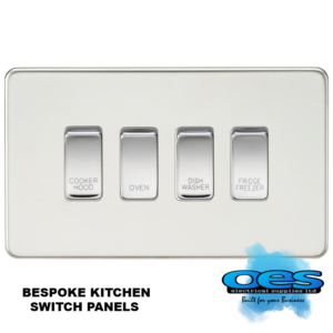 ML4GANGPANELPC 4 WAY BESPOKE GRIDSWITCH POLISHED CHROME