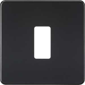 KNIGHTSBRIDGE GDSF001MB SCREWLESS 1 GANG GRID FACEPLATE MATT BLACK