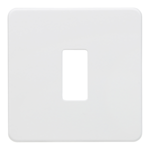 KNIGHTSBRIDGE GDSF001MW SCREWLESS 1 GANG GRID FACEPLATE MATT WHITE