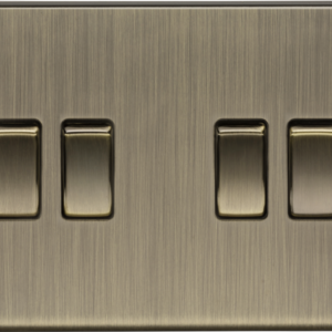 KNIGHTSBRIDGE CS41AB 10AX 4 GANG 2 WAY PLATE SWITCH