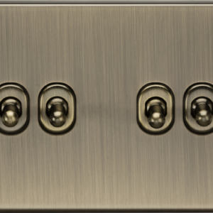 KNIGHTSBRIDGE CSTOG4AB 10AX 4 GANG 2 WAY TOGGLE SWITCH
