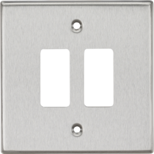 KNIGHTSBRIDGE GDCS2BC 2 GANG GRID FACEPLATE