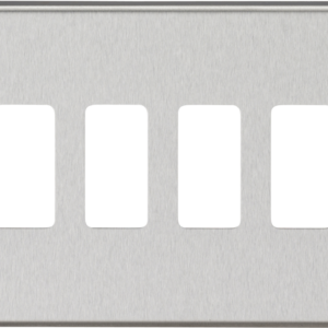 KNIGHTSBRIDGE GDCS4BC 4 GANG GRID FACEPLATE