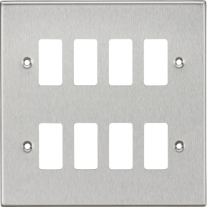 KNIGHTSBRIDGE GDCS8BC 8 GANG GRID FACEPLATE