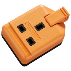 MASTERPLUG ELS13O TRAILING SINGLE SOCKET (ORANGE)