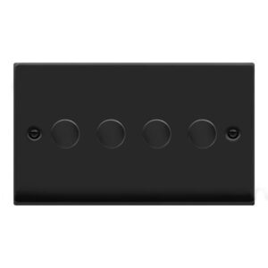 CLICK VPMB164 DECO VP MATT BLACK 4 GANG 75W 2 WAY LED DIMMER