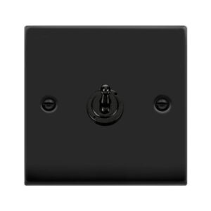 CLICK VPMB421 DECO VP MATT BLACK 1 GANG 10AX 2 WAY TOGGLE SWITCH