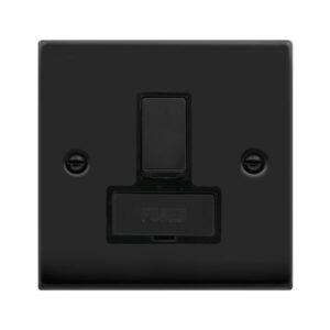 CLICK VPMB751BK DECO VP MATT BLACK 13A 2 POLE SWITCHED FUSED SPUR UNIT