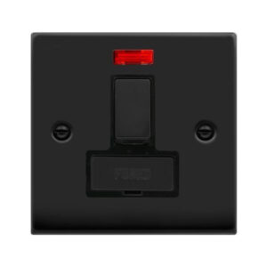 CLICK VPMB752BK DECO VP MATT BLACK 13A 2 POLE SWITCHED NEON FUSED SPUR UNIT