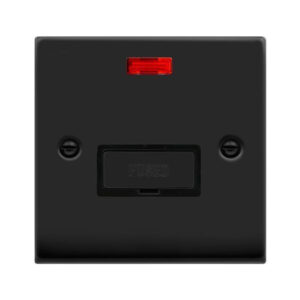 CLICK VPMB753BK DECO VP MATT BLACK 13A UNSWITCHED NEON FUSED SPUR UNIT
