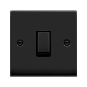 CLICK VPMB722BK DECO VP MATT BLACK 1 GANG 20A 2 POLE PLATE SWITCH