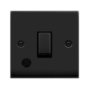 CLICK VPMB522BK DECO VP MATT BLACK 1 GANG 20A 2 POLE PLATE SWITCH w/ FLEX