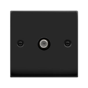 CLICK VPMB156BK DECO VP MATT BLACK 1 GANG NON-ISOLATED SATELLITE OUTLET