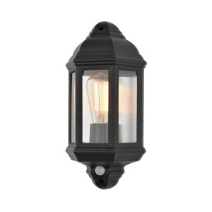 ATHENA CZ-26743-BLK HALF LANTERN WITH PIR BLACK