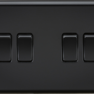 KNIGHTSBRIDGE CL41MBB 10AMP 4 GANG 2 WAY PLATE SWITCH