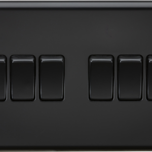 KNIGHTSBRIDGE CL42MBB 10AMP 6 GANG 2 WAY PLATE SWITCH