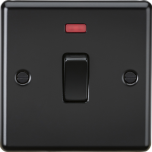 KNIGHTSBRIDGE CL834NMBB 20A 1 GANG DOUBLE POLE SWITCH WITH NEON