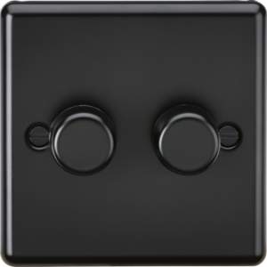 KNIGHTSBRIDGE CL2192MBB 2 GANG 2 WAY 5-150W LED DIMMER SWITCH