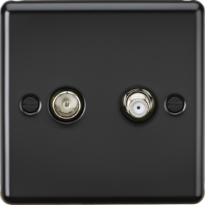 KNIGHTSBRIDGE CL014MB ISOLATED CO-AXIAL AND F-TYPE SAT TV OUTLET