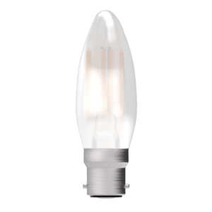 BELL 60707 3.3WATT BC SATIN FILAMENT LED CANDLE LAMP WARM WHITE NON DIMMABLE