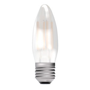 BELL 60709 3.3WATT ES SATIN FILAMENT LED CANDLE LAMP WARM WHITE NON DIMMABLE