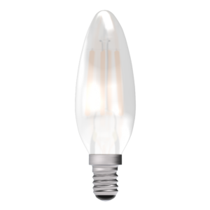 BELL 60710 3.3WATT SES SATIN FILAMENT LED CANDLE LAMP WARM WHITE NON DIMMABLE