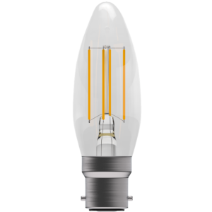 BELL 60725 3.3WATT BC CLEAR FILAMENT LED CANDLE LAMP COOL WHITE DIMMABLE