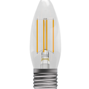 BELL 60727 3.3WATT ES CLEAR FILAMENT LED CANDLE LAMP COOL WHITE DIMMABLE