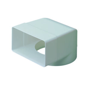 MONV236 110MM X 54MM FLAT DUCTING ELBOW BEND WITH 90 DEGREE SOCKET 100MM I.D.