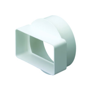 MONV207 110MM X 54MM FLAT DUCTING 100MM ROUND TO RECTANGULAR ADAPTOR SHORT