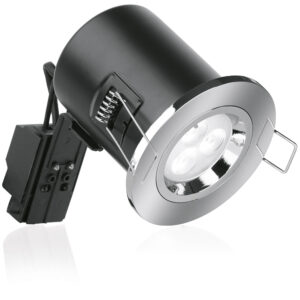 AURORA ENLITE EN-FD101PC LED FIXED DOWNLIGHT FIRE RATED POLISHED CHROME
