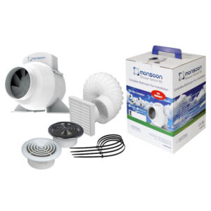 MONSOON UMDTK-W TURBO MIXED FLOW IN-LINE SHOWER FAN KIT
