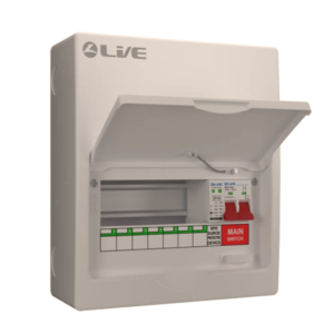 LIVE LSMC10M/SP 7 USEABLE WAY CONSUMER UNIT WITH SPD AND 100A MAIN SWITCH